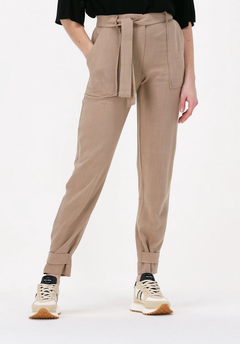Simple Woven Pants Hira Struc Broeken & Jumpsuits Dames - Jeans - Broekpak - Bruin - Maat L