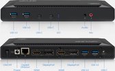 Wavlink USB-C Ultimate Docking Station met 2 x HDMI - 2 x DisplayPort Video uitgangen - 9 andere poorten en 100W opladen. Geschikt voor ALLE type Laptops en MacBooks!