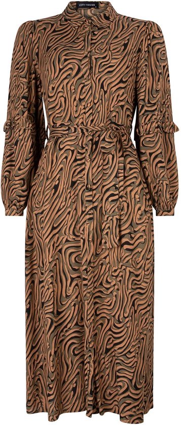 Lofty Manner Jurk Dress Marr Mu211 Multi Zebra Print Dames Maat - XS