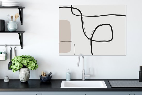Tableau Peinture Abstrait - Pastel - Minimalisme - 80x60 cm - Décoration murale