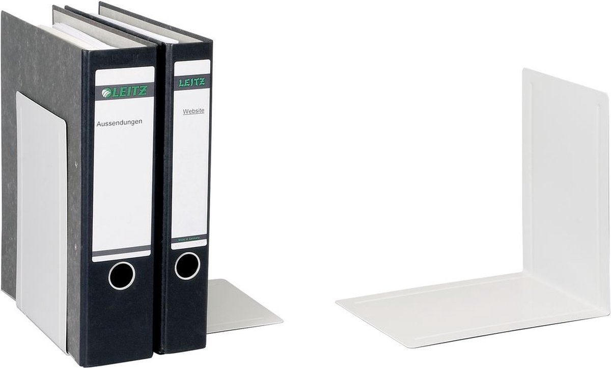 Maul Boekensteunen - grijs - staal - 2 stuks - 24 x 16.8 x 24 cm