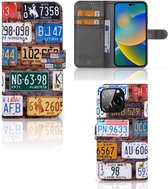 Wallet Book Case iPhone 14 Pro Max GSM Hoesje Kentekenplaten