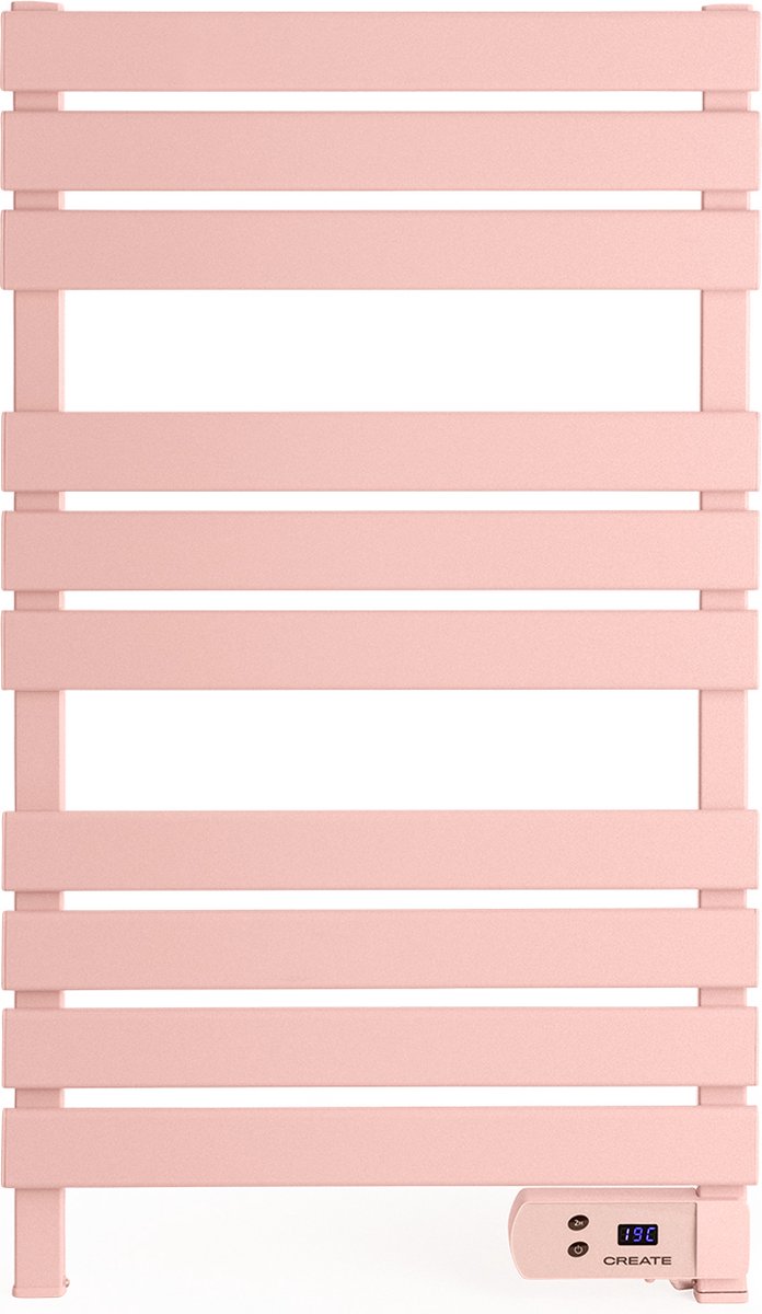 CREATE WARM TOWEL 500W - Elektrische handdoekhouder voor op de vloer of aan de muur - Pastel Rose
