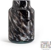Design Vaas Pax - Fidrio GRANITO - glas, mondgeblazen bloemenvaas - diameter 19 cm hoogte 29 cm