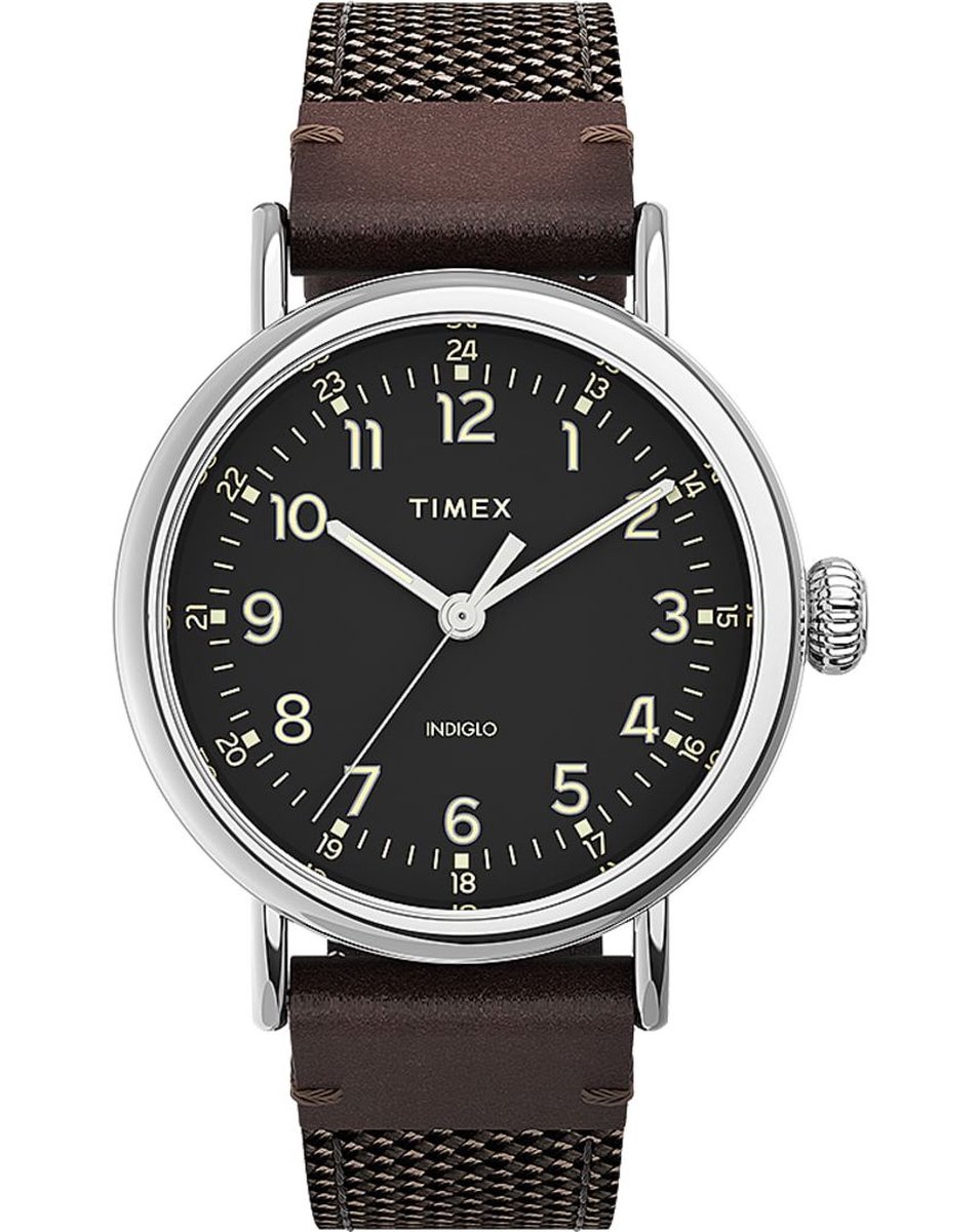 Timex Standard TW2U89600 Horloge - Textiel - Bruin - Ø 40 mm