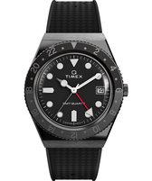 Timex Q Reissue TW2V38200 Horloge - Siliconen - Zwart - Ø 38 mm