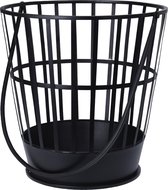 Metalen Vuurkorf met hengsel | Ø38 cm | Zwart