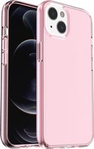 Mobigear Hoesje geschikt voor Apple iPhone 14 Plus Telefoonhoesje Hardcase | Mobigear Crystal Backcover | iPhone 14 Plus Case | Back Cover - Roze