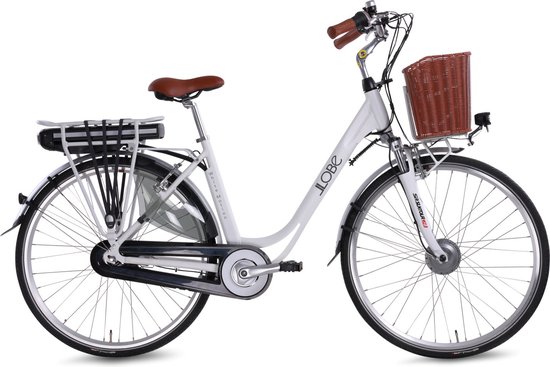 Vélo électrique pour femmes, avec panier, White Motion 3.0, Nexus 7, 15,6  Ah, blanc | bol.com