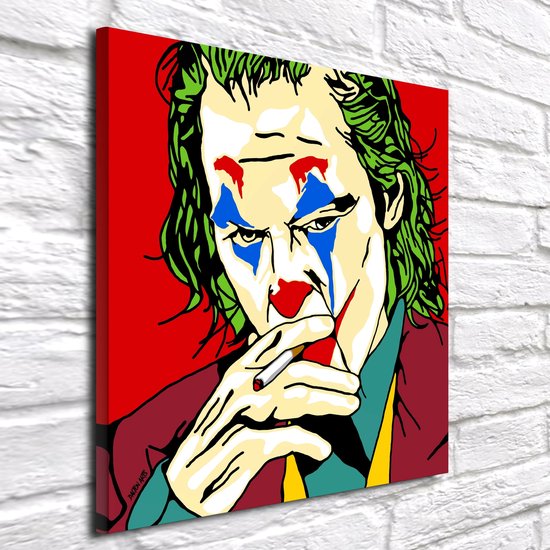 Pop Art The Joker Canvas - 80 x 80 cm - Toile imprimée - Sur cadre en bois  de pin -... | bol.com