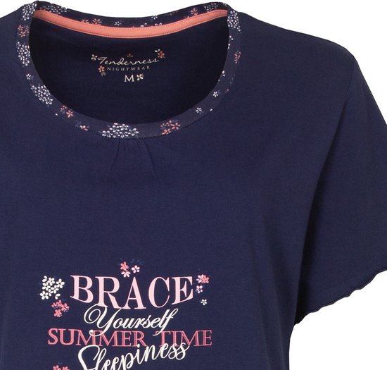 Chemise de Nuit Femme Tenderness Blauw TENGD1210A - Tailles: L