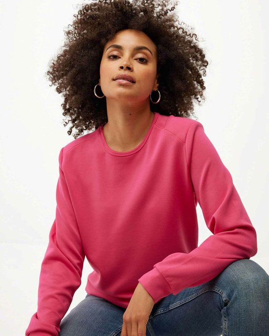 Shoulderpad Sweater Dames - Roze - Maat L