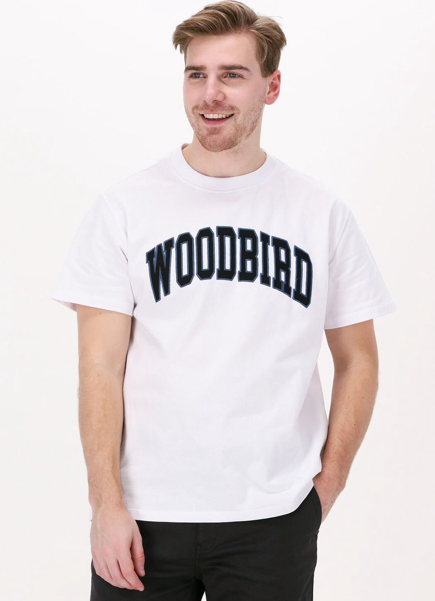 Woodbird Rics Ball Tee Polo's & T-shirts - Wit