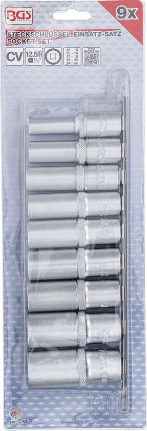 KS Tools 911.1285 1/2 Dopsleutelset, twaalfkant, 15-dlg, 10-24mm