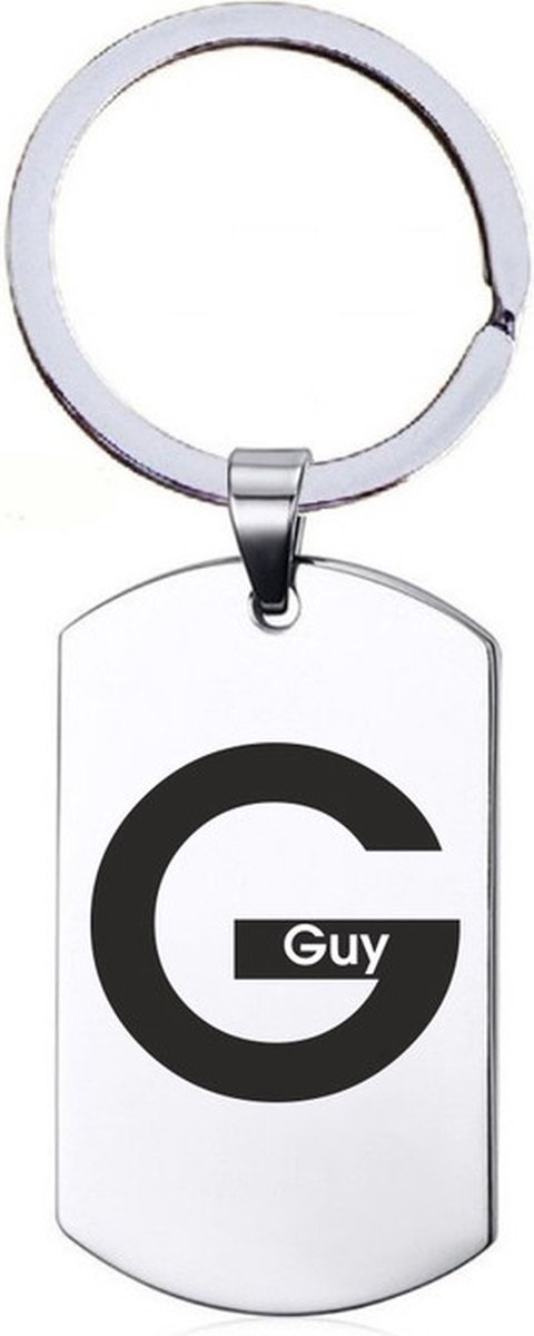 Naamkado - Guy - RVS Sleutelhanger