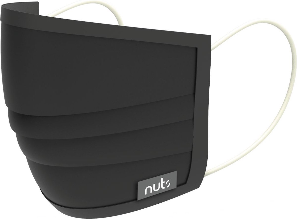 Viroblock Gezichtsmasker / Mondkapje - Zwart - Nuts