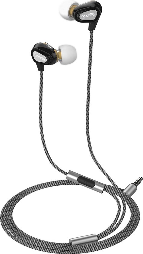 Celly - UpSound 800 In-Ear Koptelefoon Dual Driver - Kunststof - Zwart