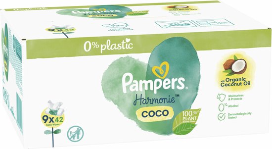 Pampers - Harmonie Coco - Billendoekjes - 378 doekjes - 9 x 42