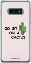 Casimoda® hoesje - Geschikt voor Samsung S10e - Go Sit On A Cactus - Backcover - Siliconen/TPU - Roze