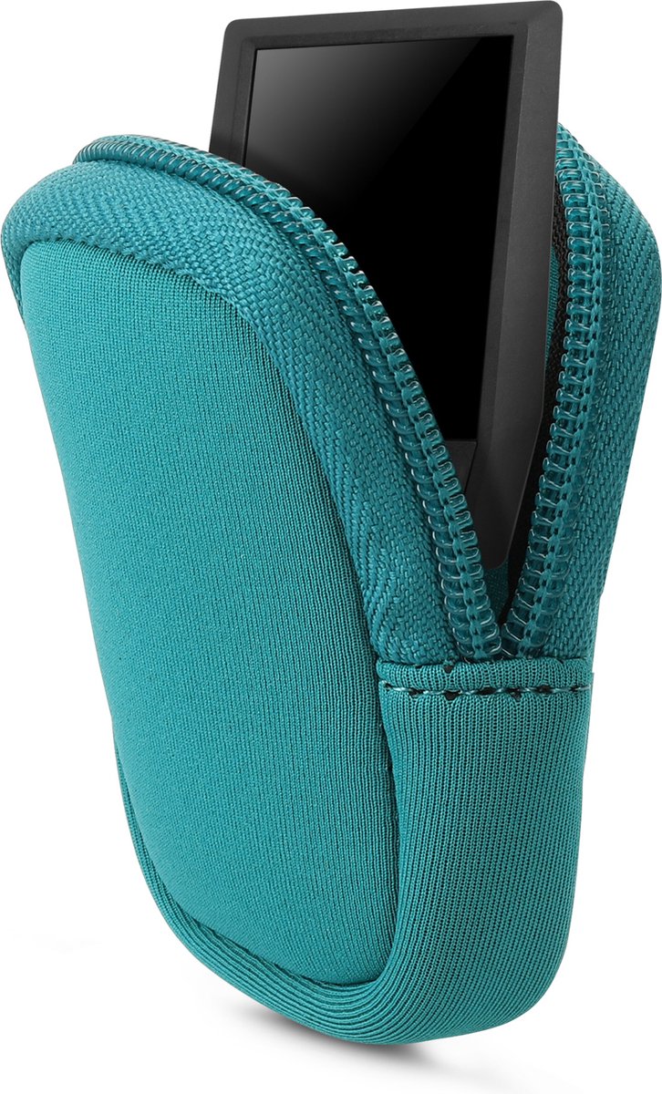 kwmobile hoesje voor e-bike display - Waterdichte display cover elektrische fiets - Van neopreen in petrol – foto 4