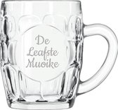 Chope à bière gravée 55cl De Leafste Muoike