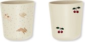 Set de tasses Konges Slojd Cherry/Petit Lapin