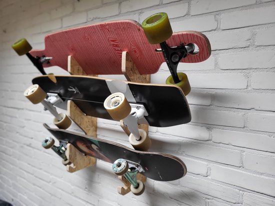 Skateboard / Longboard rek - Skateboard houder - Wandrek - Muurbevesting  skateboard /... | bol.com
