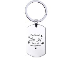 Sleutelhanger RVS - Bedankt Lieve Juf