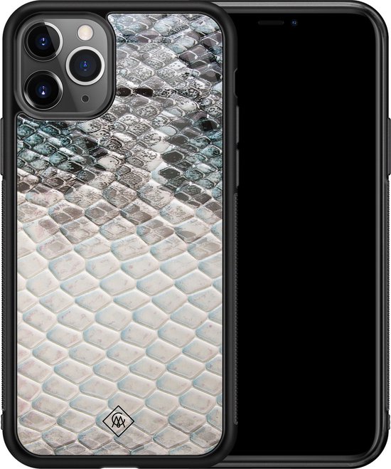 Coque iPhone 11 Pro Max en verre - Oh my snake - Multi - Hard Case Zwart -  Coque... | bol.com