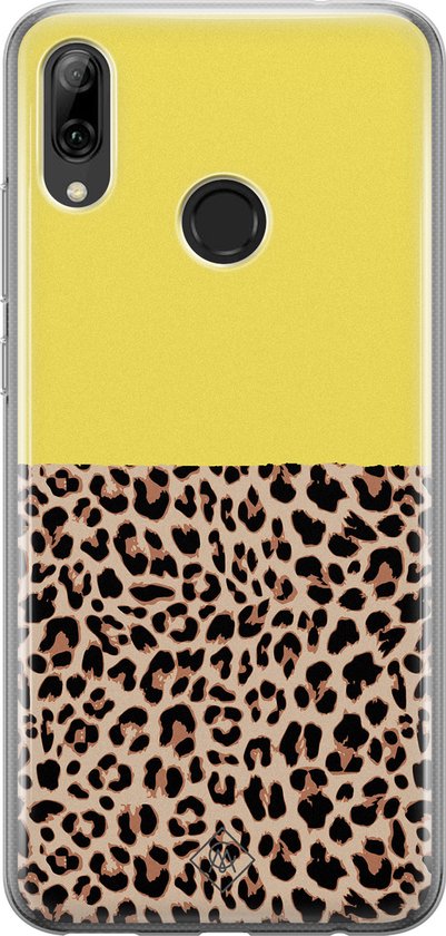 Casimoda® hoesje - Geschikt voor Huawei P Smart (2019) - Luipaard Geel - Siliconen/TPU - Soft Case - Geel - Luipaardprint