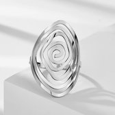 Wellness-House | Power Ring | RVS Ring | In Maat Verstelbaar | Krachtsymbool | Unisex Ring | Zilverkleurig | Spiraal Ring | Spiraal | Amulet | Zen | Zen Sieraad