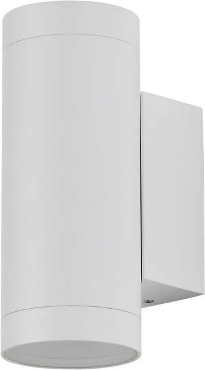 Zwarte up down wandlamp voor buiten met Zigbee GU10 spot - Recht kopen