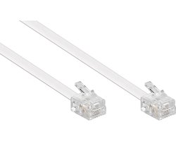 RJ11 - RJ11 telefoonkabel / wit - 3 meter