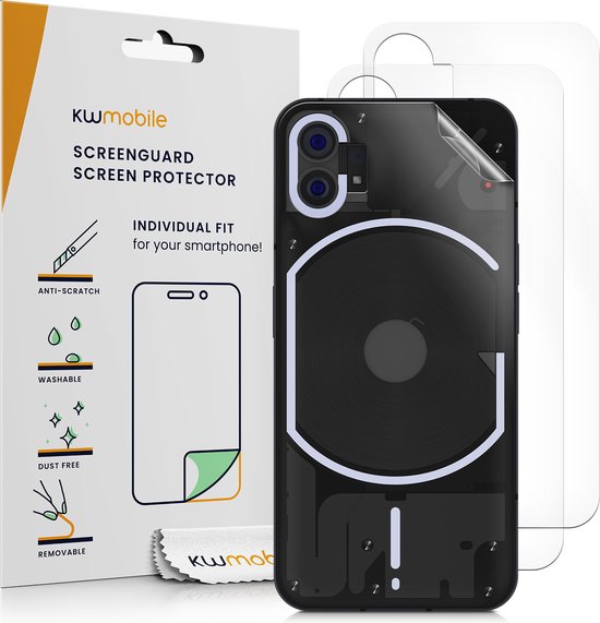 kwmobile 3x beschermfolie voor Nothing Phone (1) - Transparante bescherming  voor... | bol.com