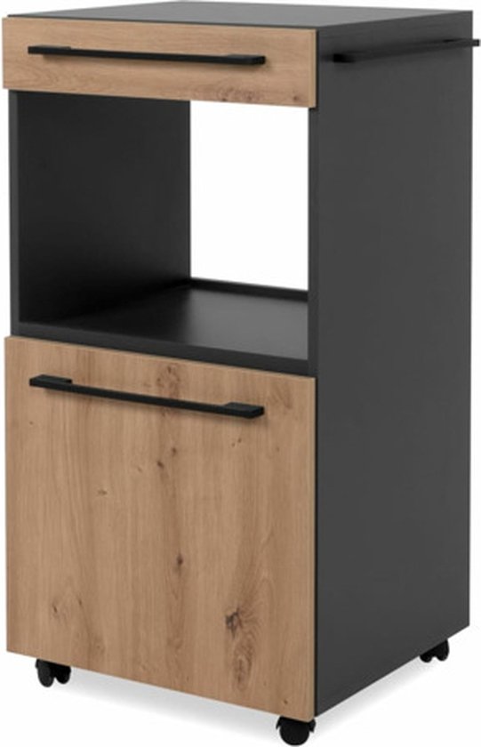 Horeca statafel 60x60 cm | eiken artisan | gietijzeren kruisvoet | BIG Möbel