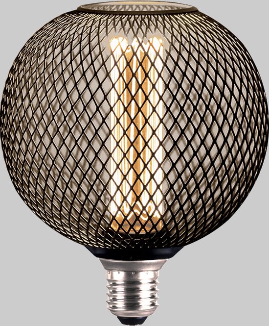 Kooldraadlamp - LED - Grote lamp - E27 fitting - Kooilamp metaal - 3.5W - Dimbaar