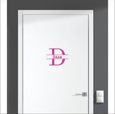 Sticker pour porte avec nom - Daan - Rose