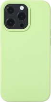 Mobigear Hoesje geschikt voor Apple iPhone 14 Pro Siliconen Telefoonhoesje | Mobigear Rubber Touch Backcover | iPhone 14 Pro Case | Back Cover - Lime