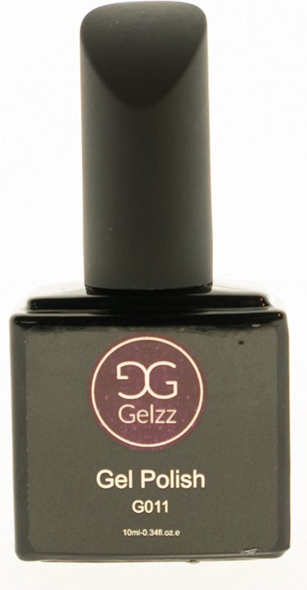Gelzz Gellak - Gel Nagellak - kleur Glamorous Cherry G011 - GlitterRood - Semitransparante kleur - 10ml - Vegan