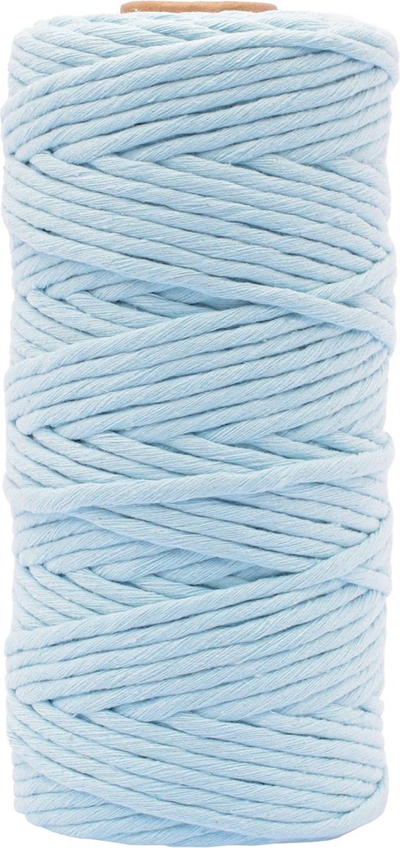 Vaessen Creative macrame touw - lichtblauw - 3mmx100m