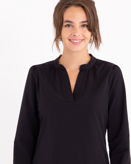 Top noir Je m'appelle - Femme - Tissu voyage - Taille XS - 6 tailles disponibles