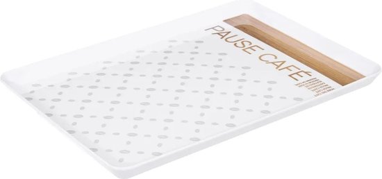 5Five Set de Plateaux blanc avec poignées en 2 tailles