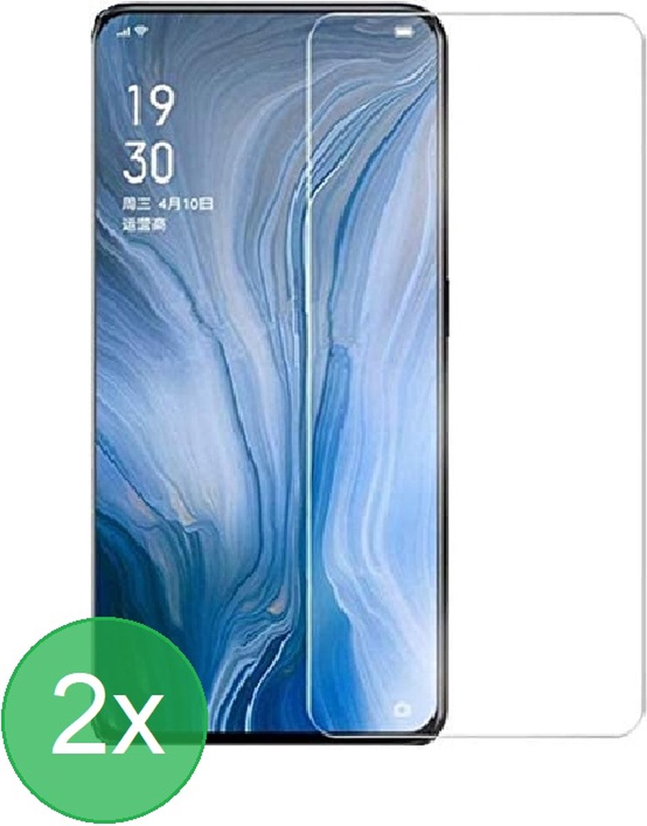 Geschikt Voor: Oppo Reno 10x zoom Screenprotector 2x - screen protector - glas - bescherm - beschermglas - ZT Accessoires