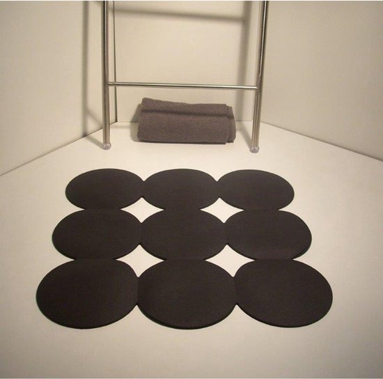 Douchemat zwart anti slip mat zuignappen 55 x 55cm / douche mat | bol.com