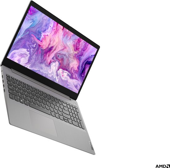 Lenovo IdeaPad 3 15ADA05 AMD Ryzen™ 3 3250U Laptop 39,6 cm (15.6") Full HD 8 GB DDR4-SDRAM 512 GB SSD Wi-Fi 5 (802.11ac) Windows 10 Home Grijs, Platina - Lenovo - Hoofdafbeelding