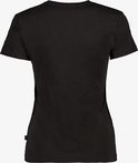Achterkant van een zwart Puma T-shirt met korte mouwen.