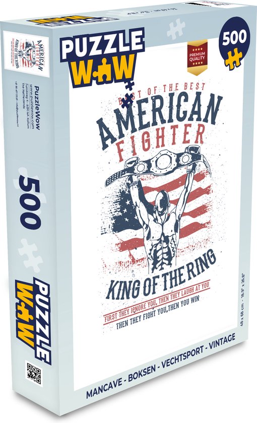 Puzzle Mancave - Boxe - Arts Martiaux - Vintage - Puzzle - Puzzle 500 Pièces