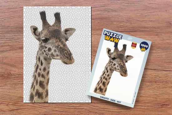 Puzzle Girafe - Animal - Wit - Puzzle - Puzzle 1000 pièces adultes | bol.com