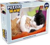 Puzzel Katten - Knuffel - Dierendag - Legpuzzel - Puzzel 500 stukjes