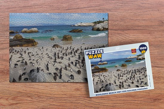 Puzzle Boulders Beach avec une colonie de pingouins - Puzzle - Puzzle 1000 pièces adultes